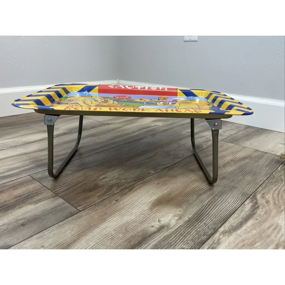 Vintage TV Tray Metal folding legs 